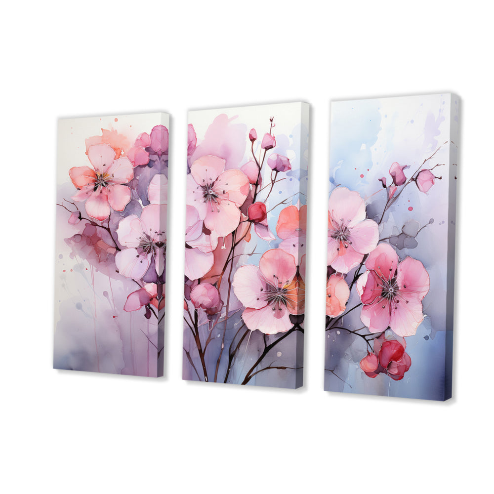 Asian Art Pansies Flowers IV - Multi-Panels