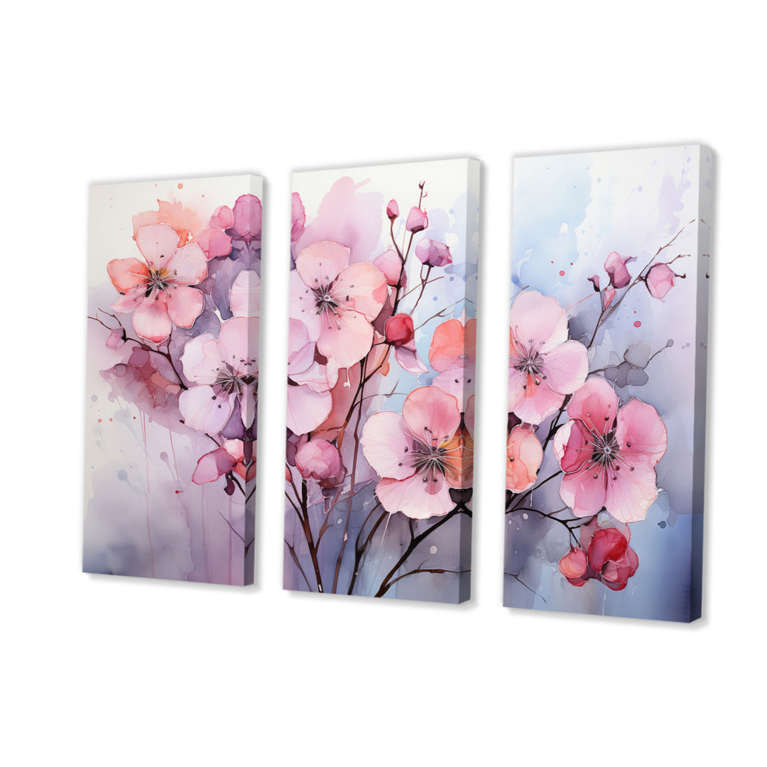 Asian Art Pansies Flowers IV - Multi-Panels