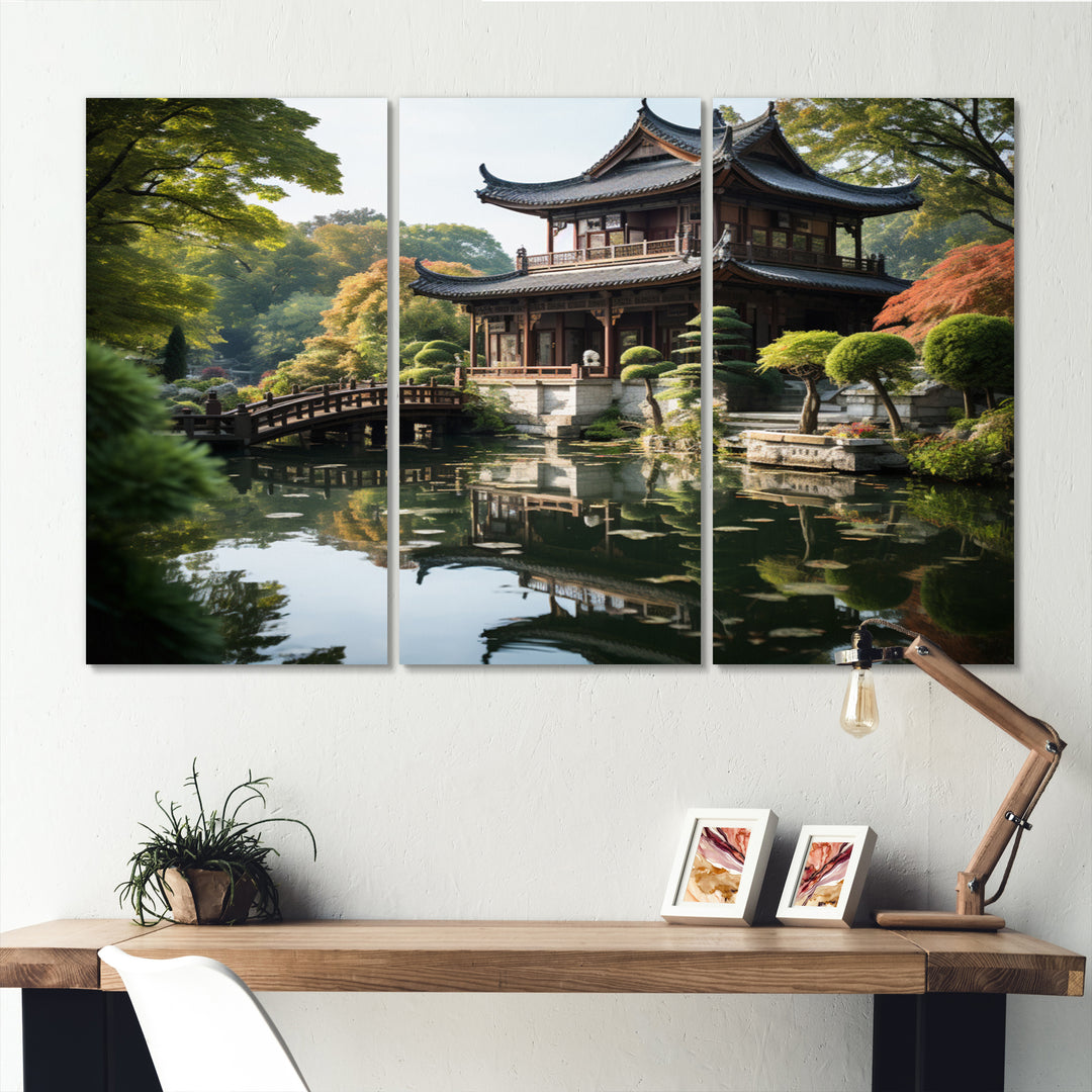 Asian Art Serene Pagoda I - Multi-Panels