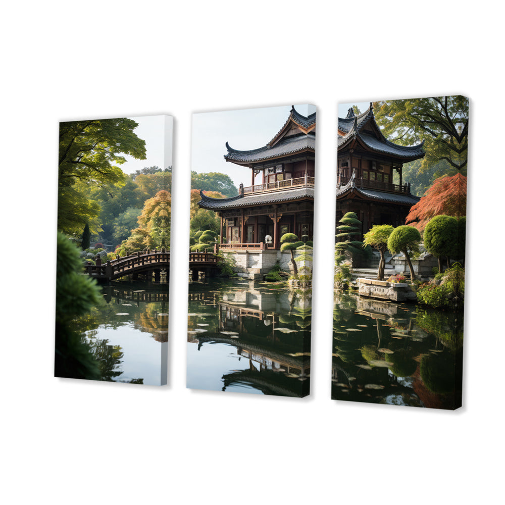 Asian Art Serene Pagoda I - Multi-Panels