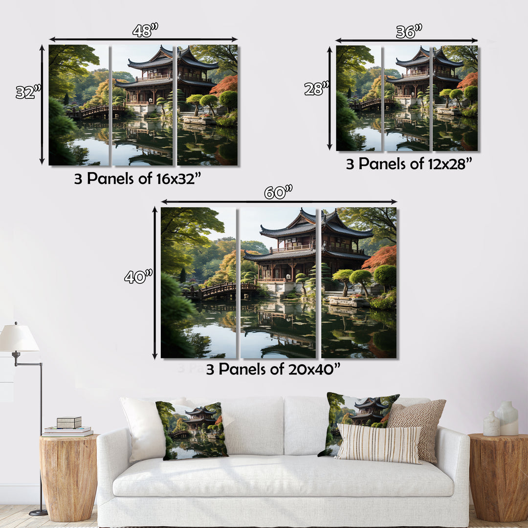 Asian Art Serene Pagoda I - Multi-Panels
