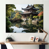 Asian Art Serene Pagoda I - People Canvas Wall Art