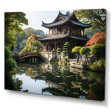 Asian Art Serene Pagoda I - People Canvas Wall Art