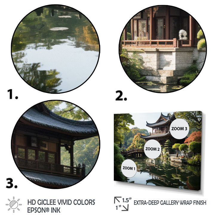 Asian Art Serene Pagoda I - Multi-Panels