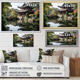 Asian Art Serene Pagoda I - People Canvas Wall Art