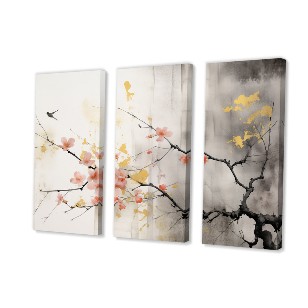Asian Art Sumi Blossom I - Multi-Panels