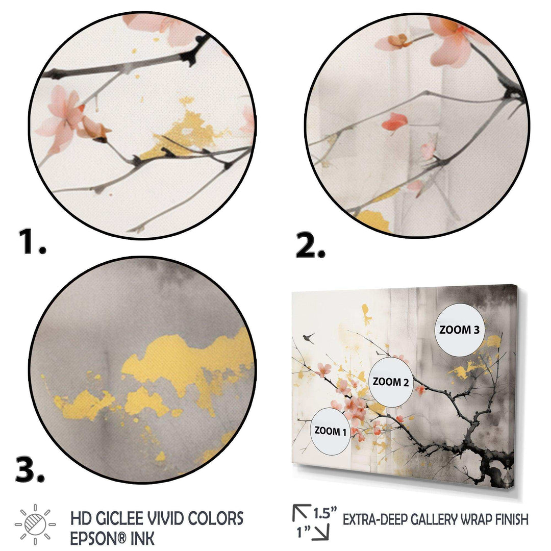 Asian Art Sumi Blossom I - People Canvas Wall Art
