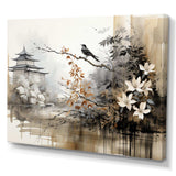 Asian Art Sumi Bird Serenity I - People Canvas Wall Art