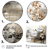 Asian Art Sumi Bird Serenity I - Multi-Panels