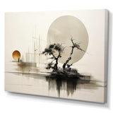 Asian Art Sumie Zen I - People Canvas Wall Art