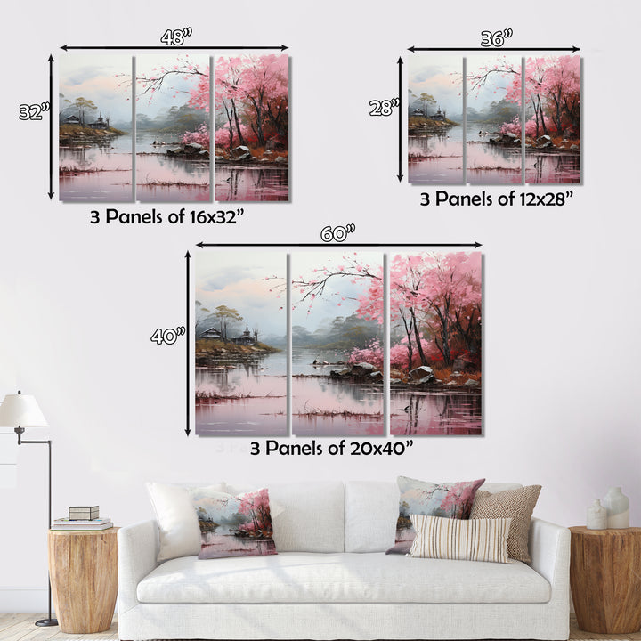 Asian Art Zen Garden VII - 3-Piece Canvas Wall Art