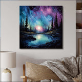 Aurora Borealis Dancing Lights VIII - Landscapes Canvas Wall Art