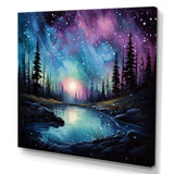 Aurora Borealis Dancing Lights VIII - Landscapes Canvas Wall Art