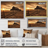 Barn Scenery At Dusk II - Architecture Canvas Wall Art