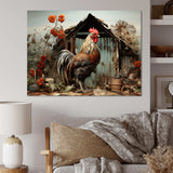 Roaster Barnyard Serenade I - Architecture Canvas Wall Art