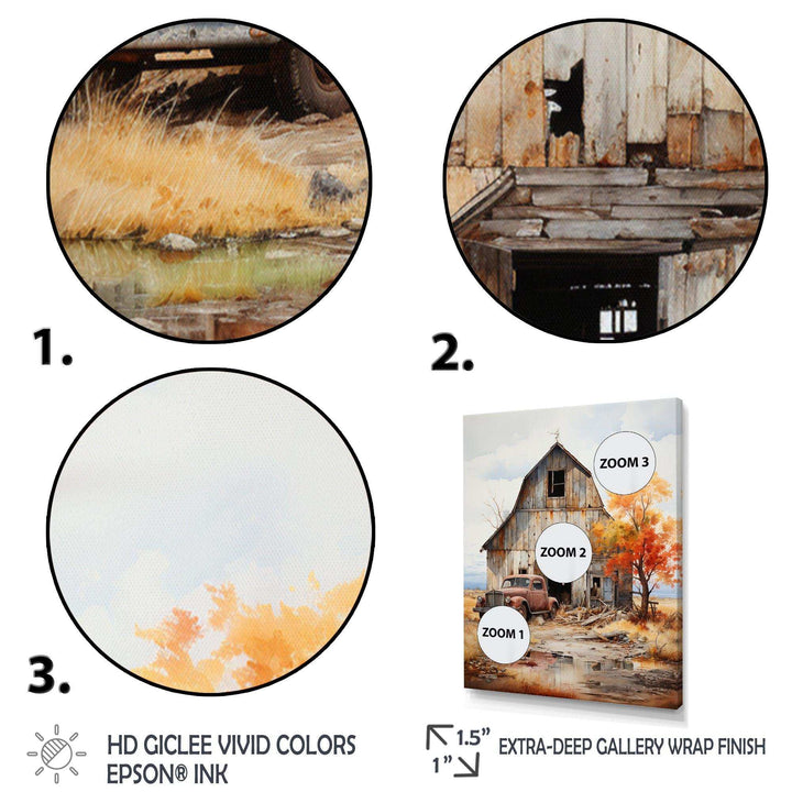 Barns Rustic Charm IX - Architecture Canvas Wall Art