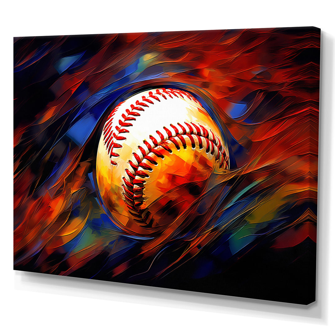 Baseball Abstract Glory I - Sport Baseball Canvas Wall Art