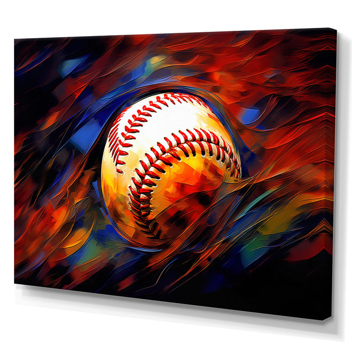 Baseball Abstract Glory I - Sport Baseball Canvas Wall Art