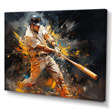 Baseball Abstract Home Run - Sports Canvas Wall Art