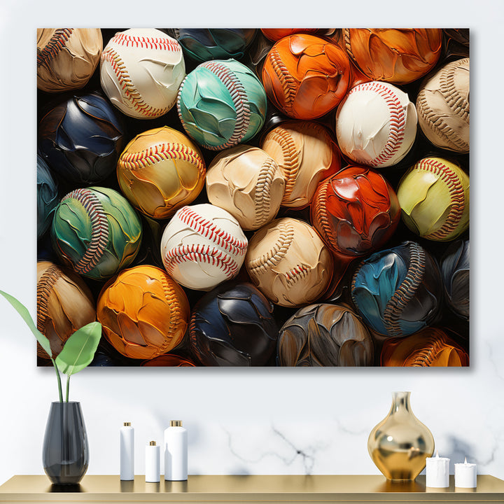 Baseball Collage I - Sport Baseball Canvas Wall Art