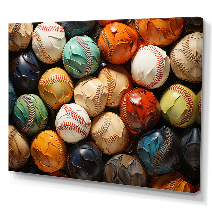 Baseball Collage I - Sport Baseball Canvas Wall Art