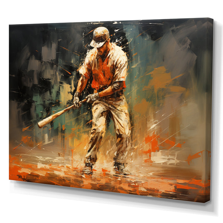 Baseball Abstract Infield - Sport Baseball Canvas Wall Art