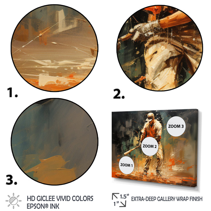 Baseball Abstract Infield - Sport Baseball Canvas Wall Art