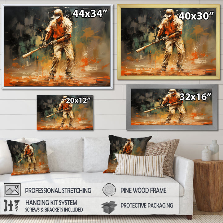 Baseball Abstract Infield - Sport Baseball Canvas Wall Art