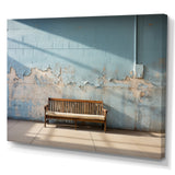 Baseball Bench Minimalism I - Sport Baseball Canvas Wall Art
