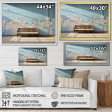 Baseball Bench Minimalism I - Sport Baseball Canvas Wall Art