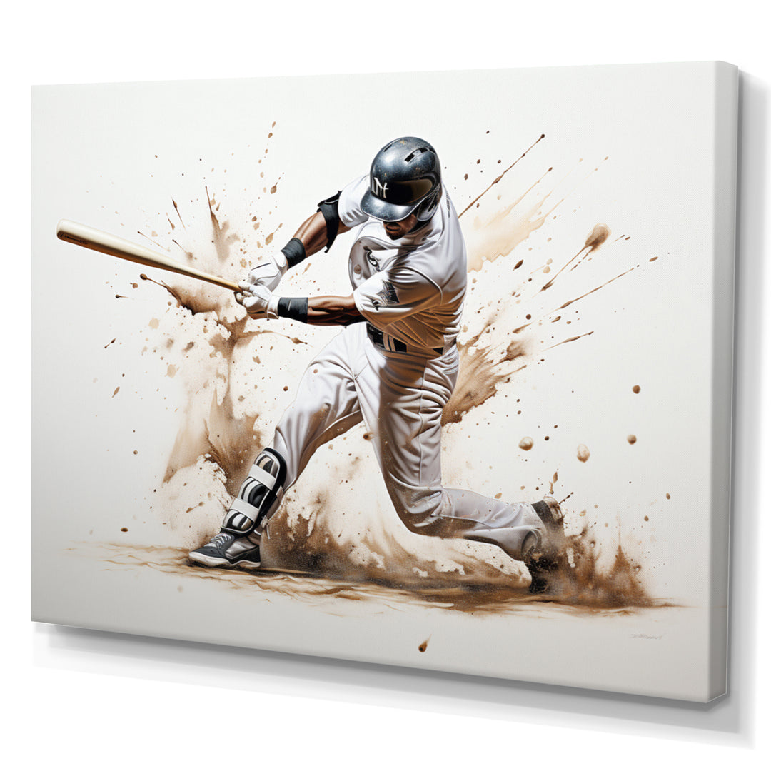 Baseball Minimal Swing I - Sport Baseball Canvas Wall Art