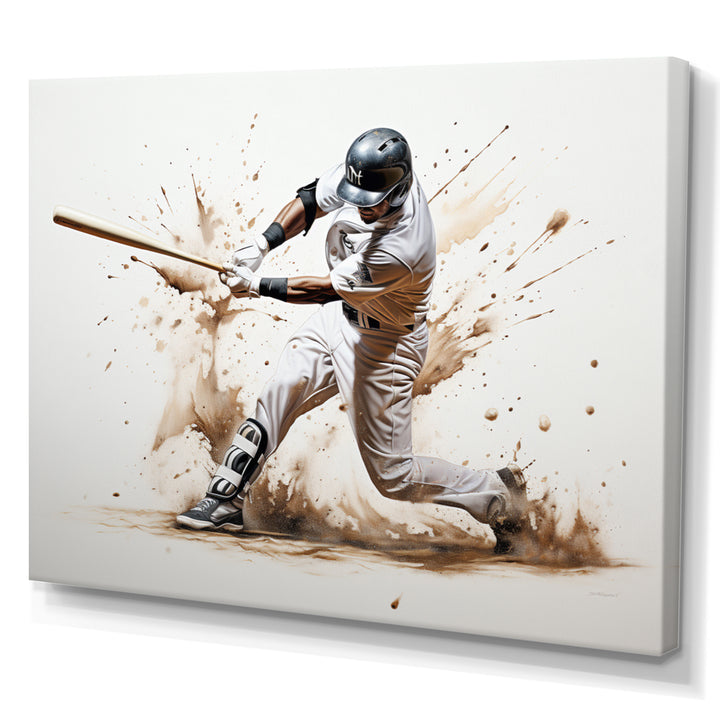 Baseball Minimal Swing I - Sport Baseball Canvas Wall Art