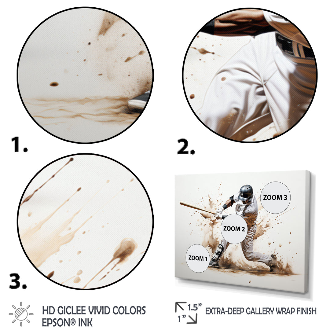 Baseball Minimal Swing I - Sport Baseball Canvas Wall Art