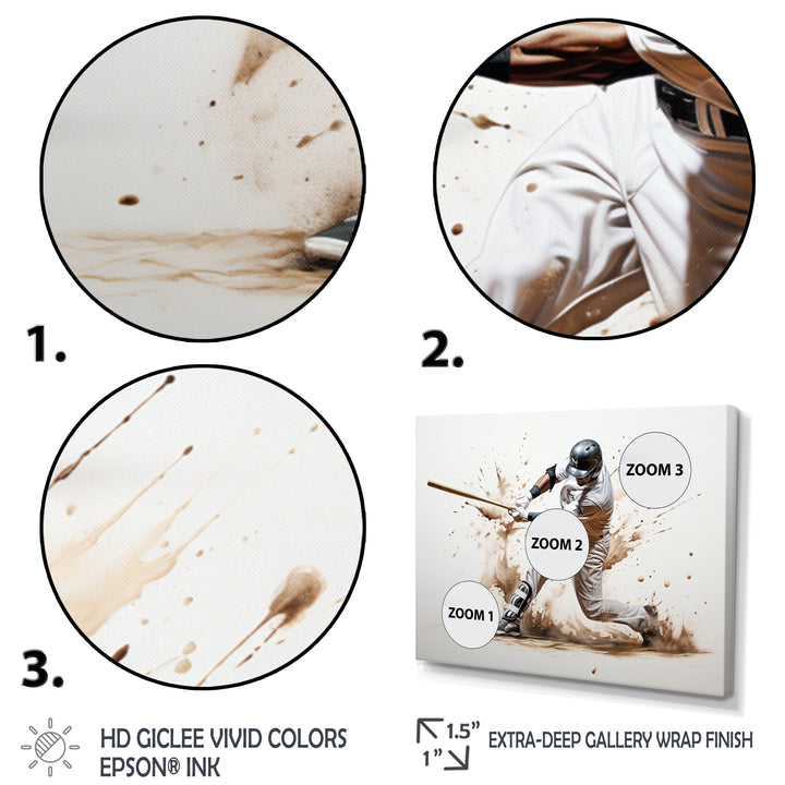 Baseball Minimal Swing I - Sport Baseball Canvas Wall Art