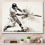 Baseball Minimal Swing II - Sports Canvas Wall Art