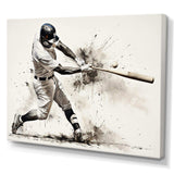 Baseball Minimal Swing II - Sports Canvas Wall Art