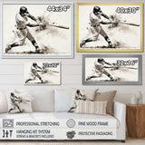 Baseball Minimal Swing II - Sports Canvas Wall Art