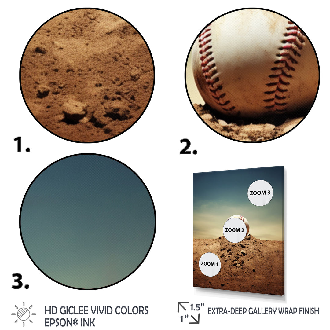 Baseball Pitchers Mound I - Sport Baseball Canvas Wall Art