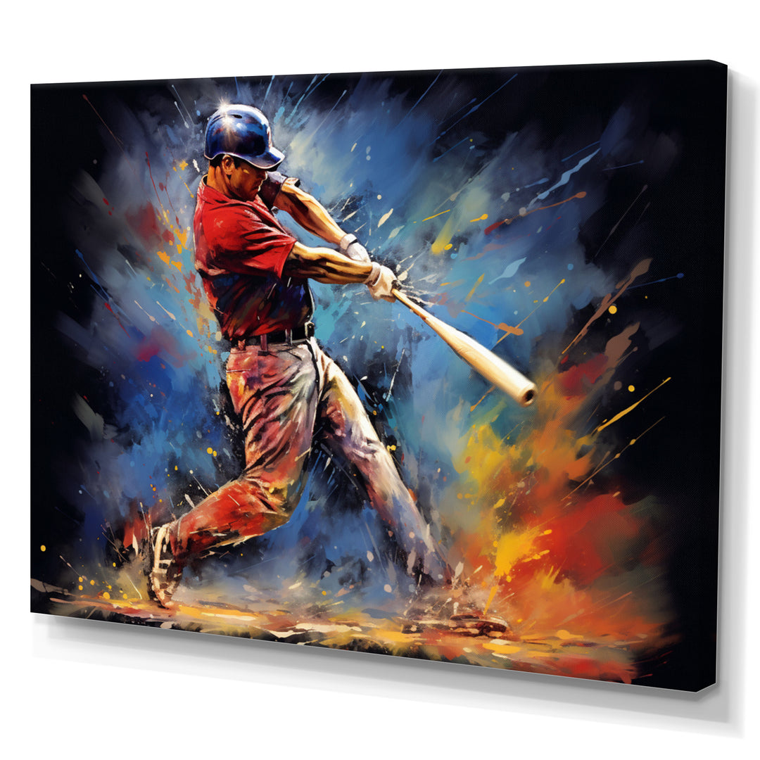 Baseball Swing Of Emotion I - Sport Baseball Canvas Wall Art