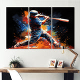 Baseball Swing Of Emotion III - Canvas Wall Art Sets