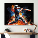 Baseball Swing Of Emotion III - Sports Canvas Wall Art