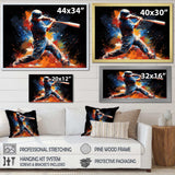 Baseball Swing Of Emotion III - Sports Canvas Wall Art