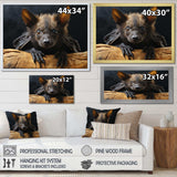 Bat Portrait I - Animals Canvas Wall Art