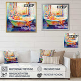 Bath Impressionist Bubbles - Illustration Canvas Wall Art