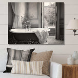 Minimalism Bath Of Serenity III - Illustration Canvas Wall Art