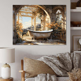 Bathroom Golden Luxe I - Humor Canvas Wall Art