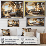 Bathroom Golden Luxe I - Humor Canvas Wall Art