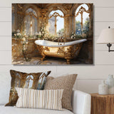 Bathroom Golden Luxe III - Humor Canvas Wall Art