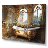 Bathroom Golden Luxe III - Humor Canvas Wall Art