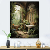 Bathroom Natures Retreat I - Humor Canvas Wall Art